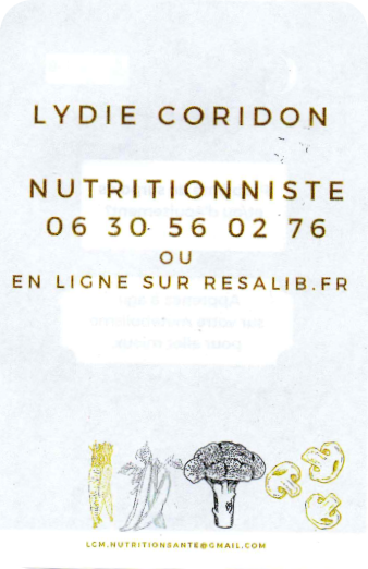 carte de visite nutritioniste
